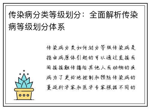 传染病分类等级划分：全面解析传染病等级划分体系